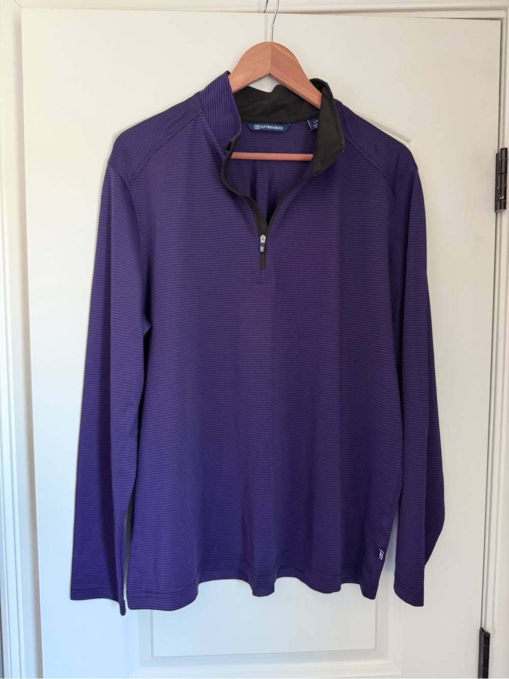 Cutter & Buck Purple Half-Zip Performance Pullover